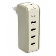 Сетевое зарядное устройство (СЗУ) белое  6 USB Budi M8J301E